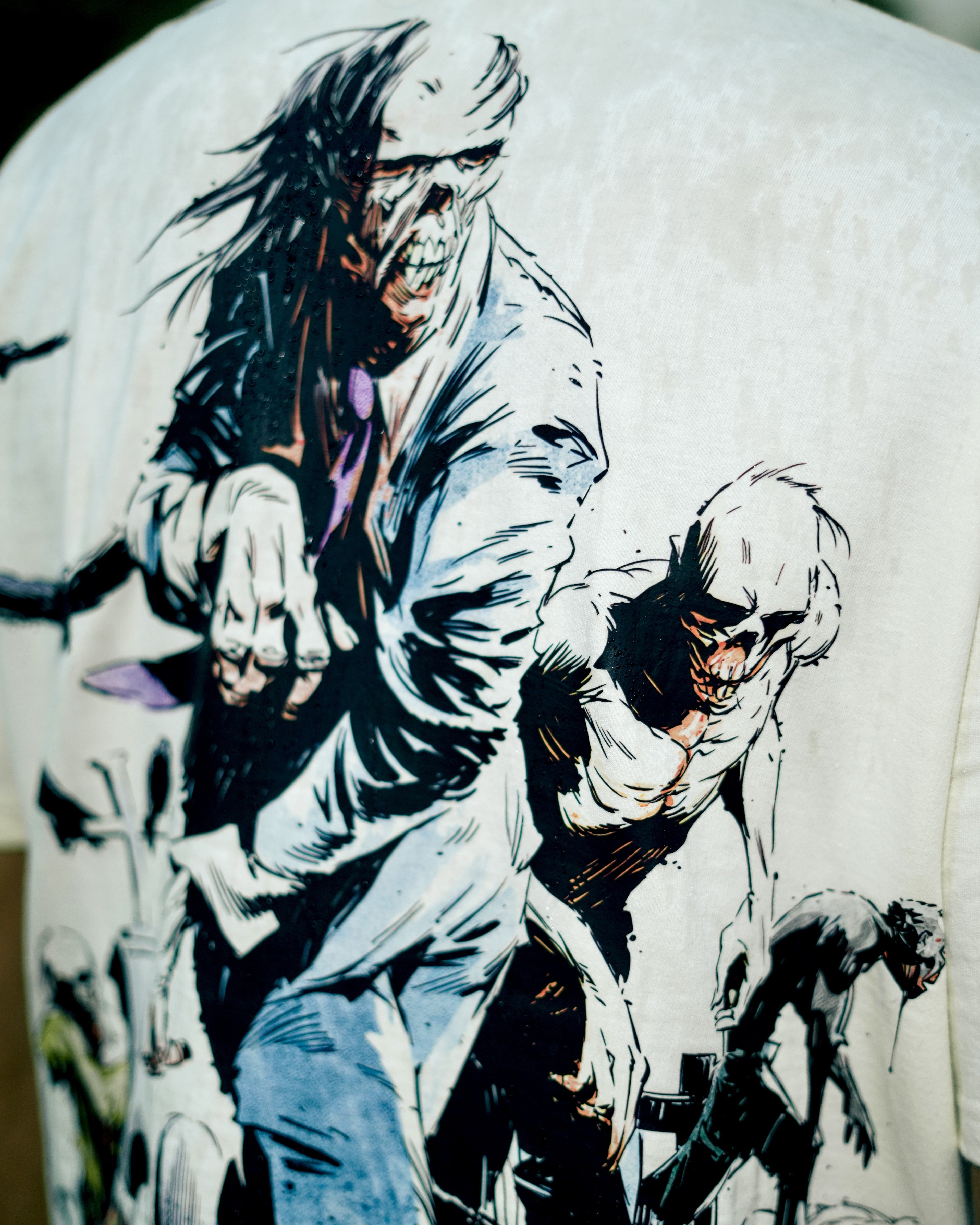 Rise From Graves : Oversized Off White Tee