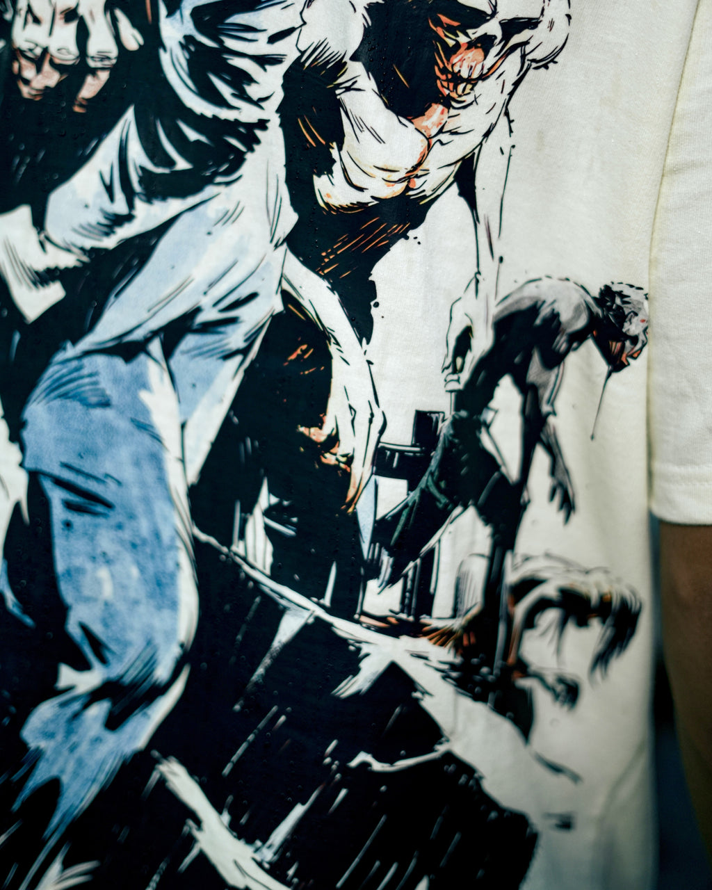 Rise From Graves : Oversized Off White Tee