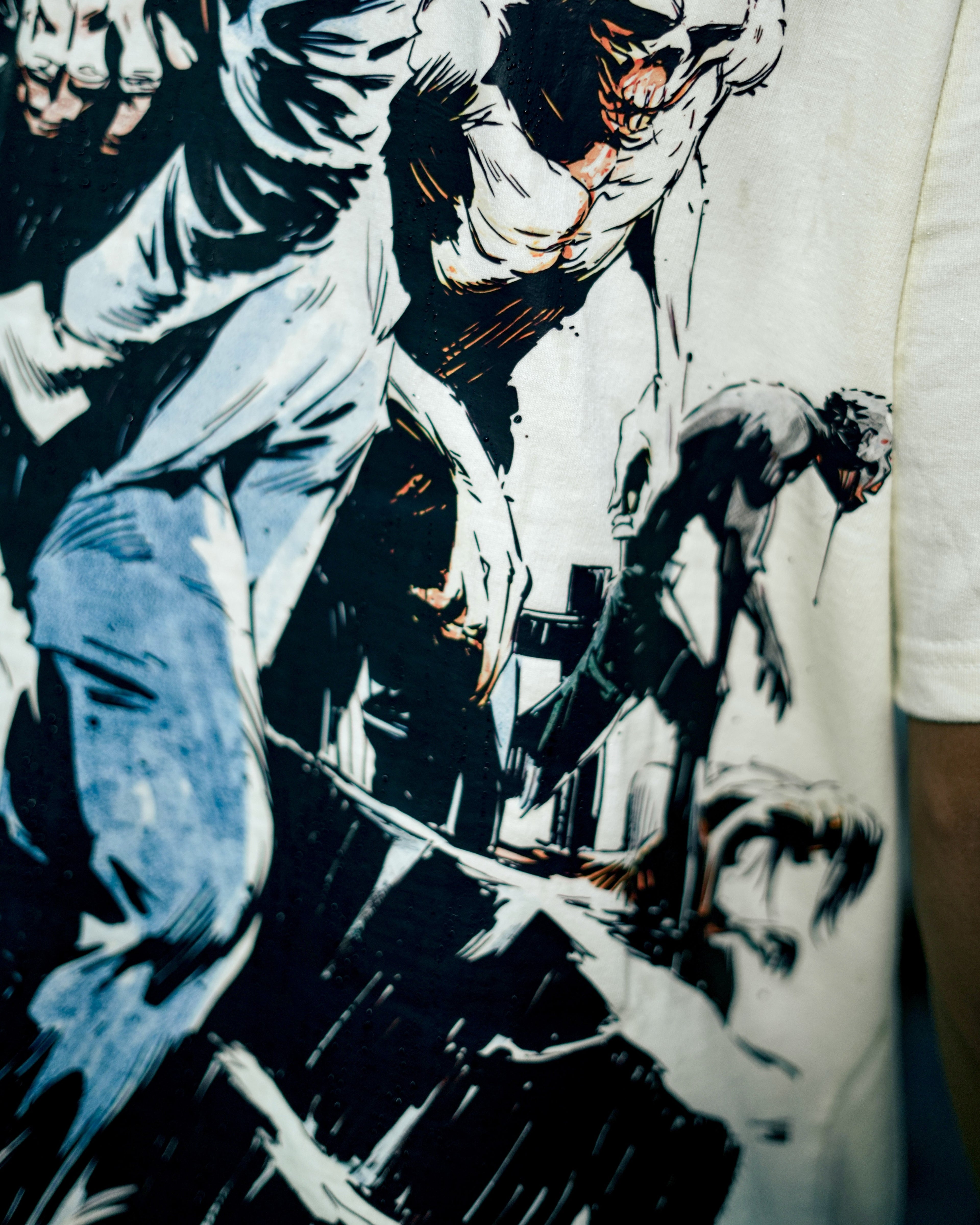 Rise From Graves : Oversized Off White Tee