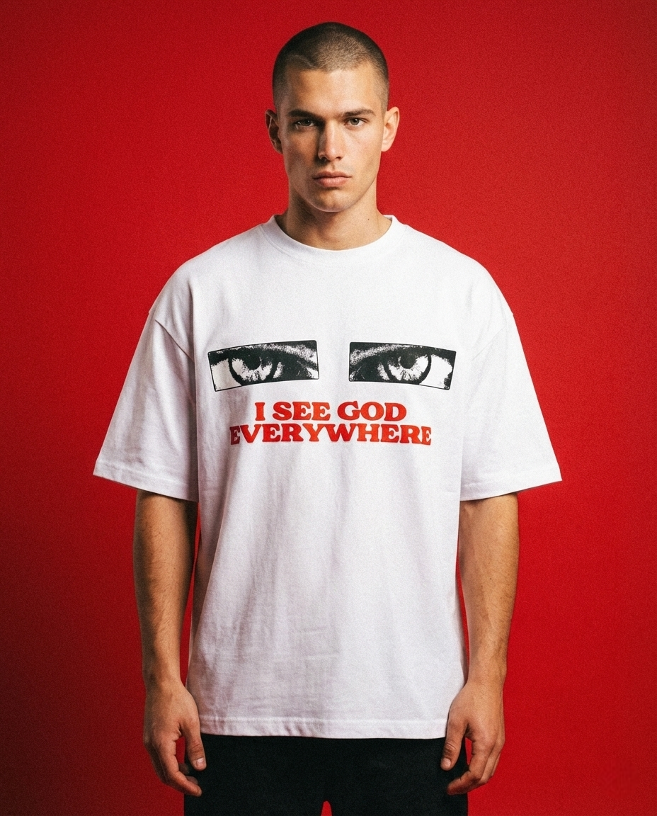 I SEE GOD EVERYWHERE : OVERSIZED T SHIRT
