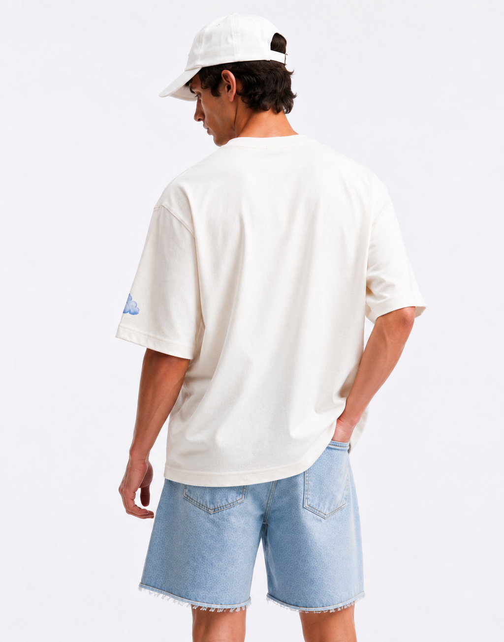 Silent Bloom - Oversized Off White Tee