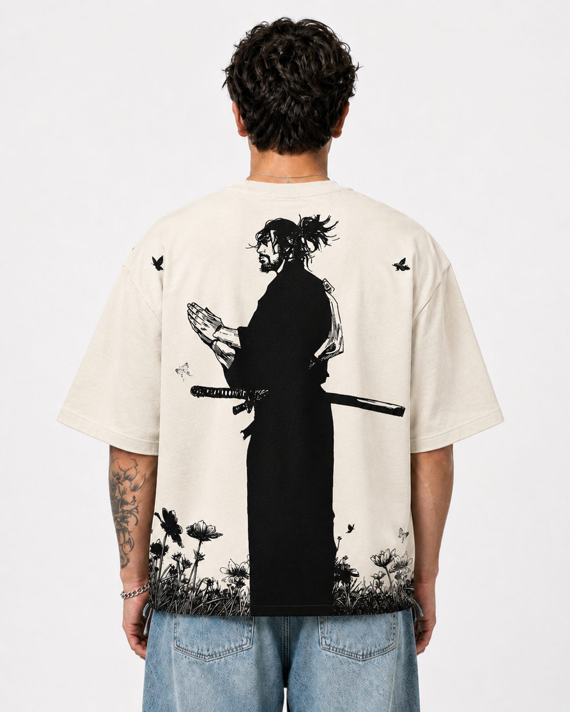Miyamoto Musashi : Vagabond Oversized Off White Tee