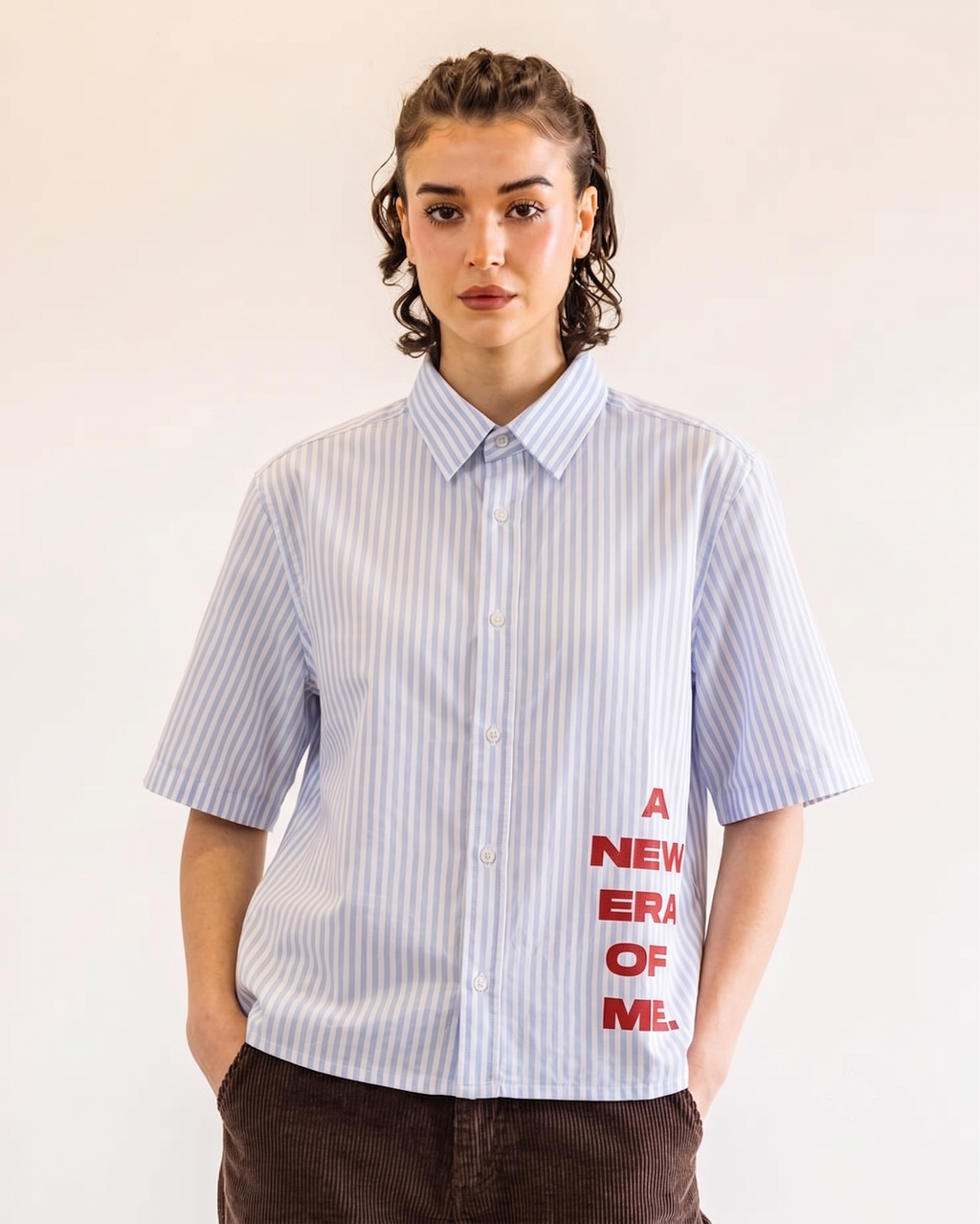NEW ERA :BLUE STRIPED SHIRT