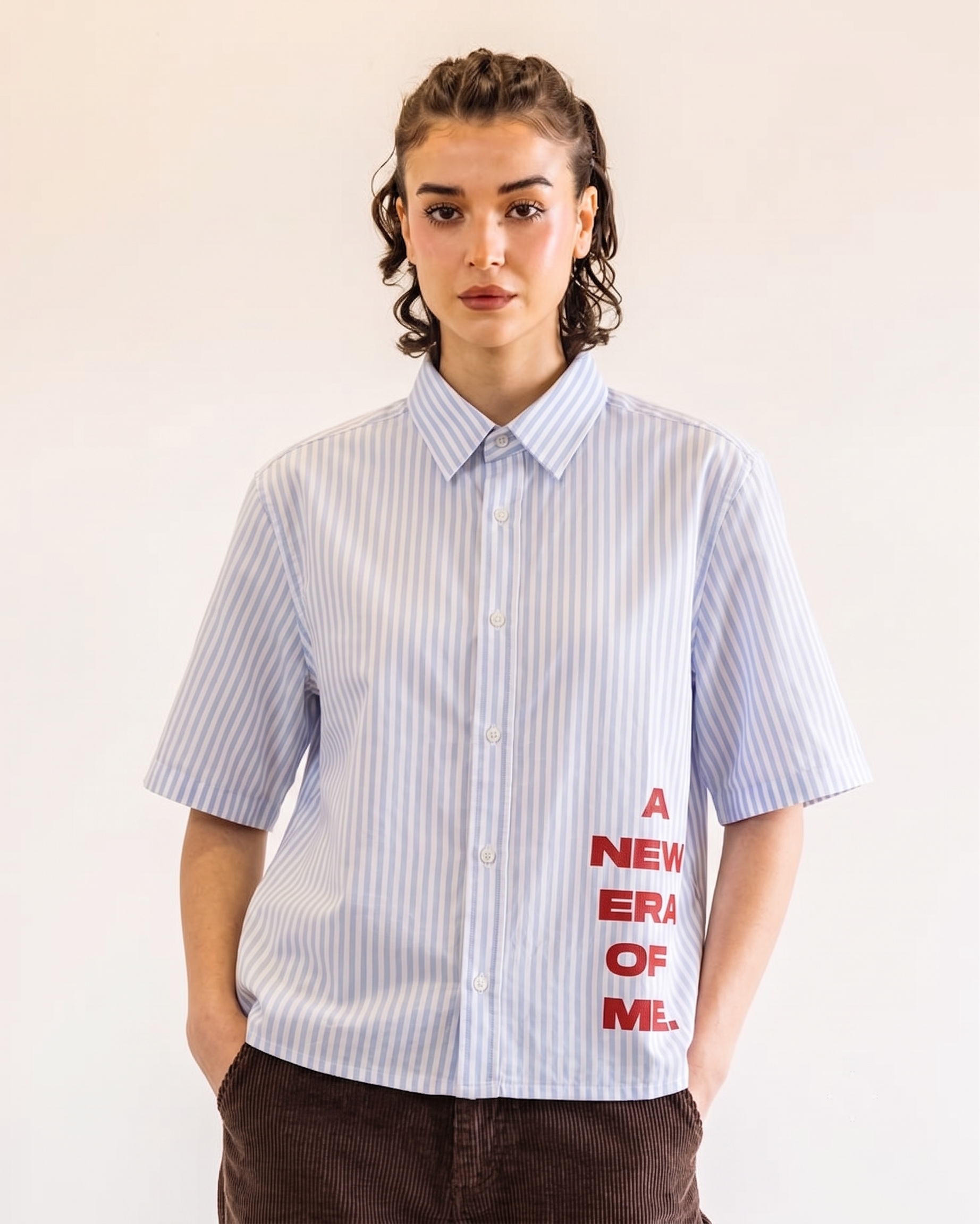 NEW ERA :BLUE STRIPED SHIRT