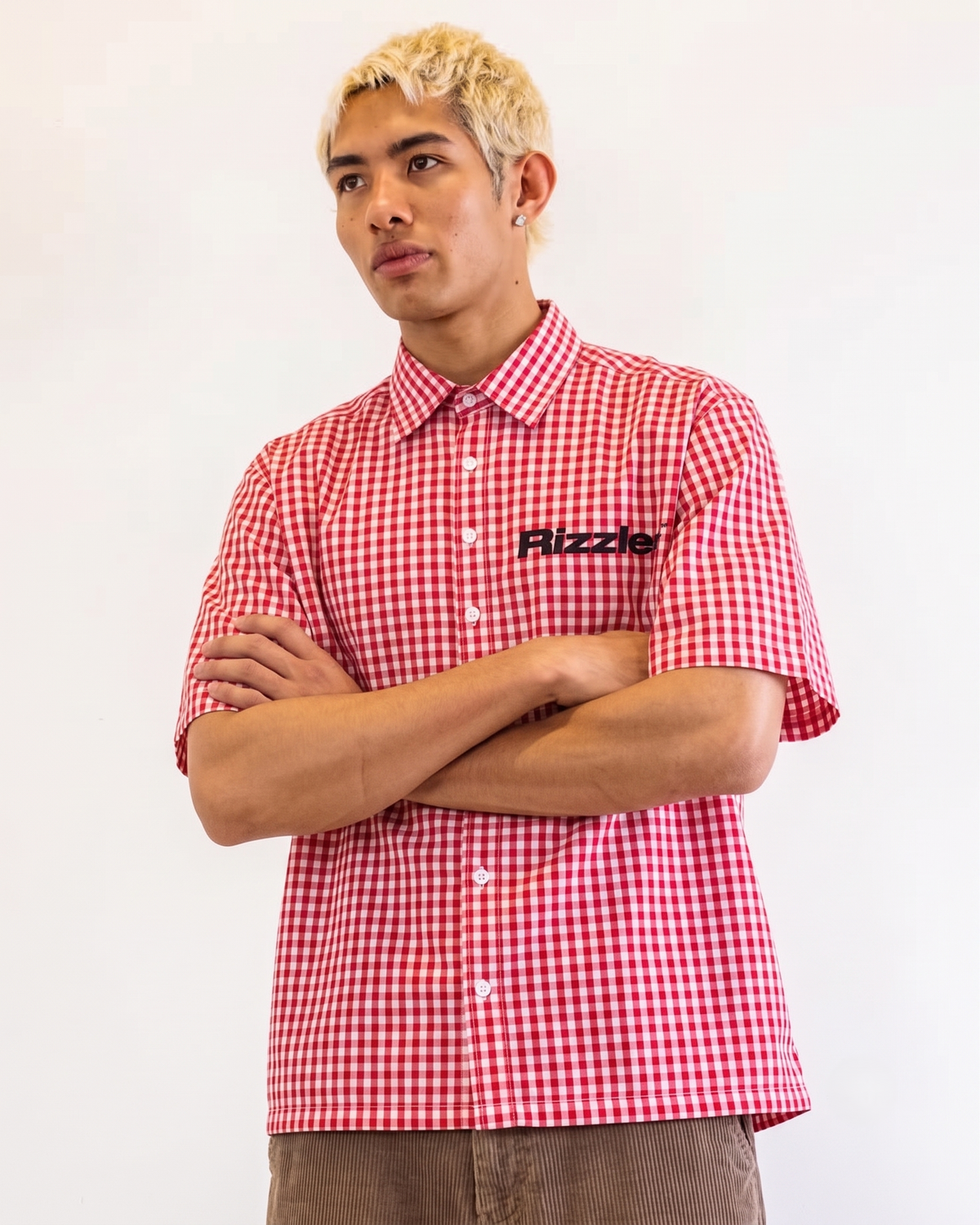 Blush Checkr : Red Oxford BoxyFit Shirt