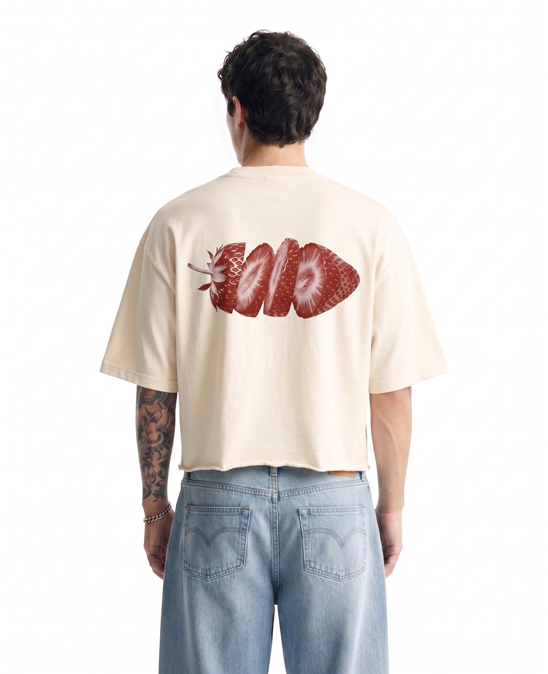 Unisex Berry Cut Oversized Boxy Fit T-Shirt
