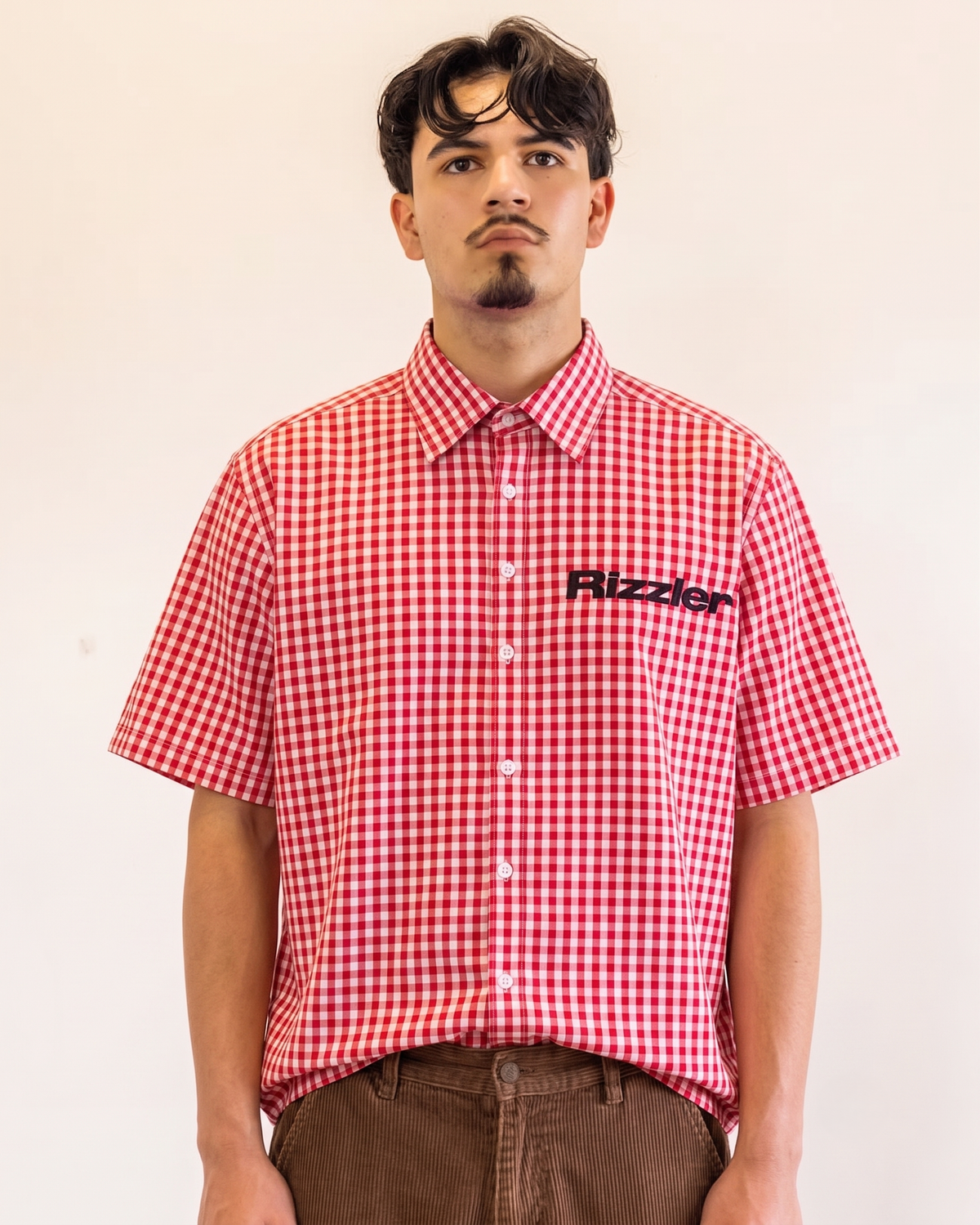 Blush Checkr : Red Oxford BoxyFit Shirt