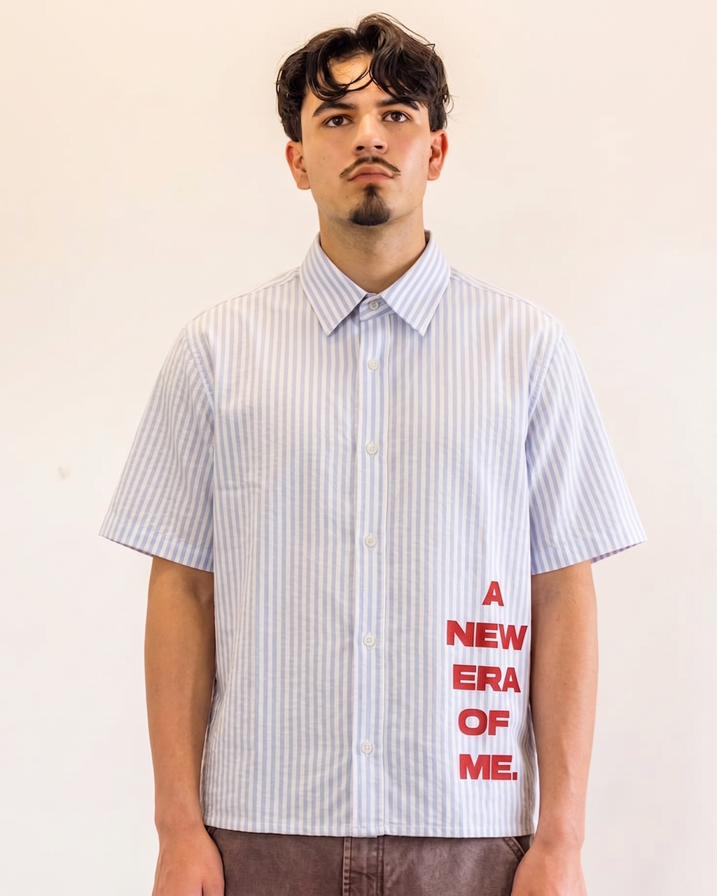 NEW ERA :BLUE STRIPED SHIRT