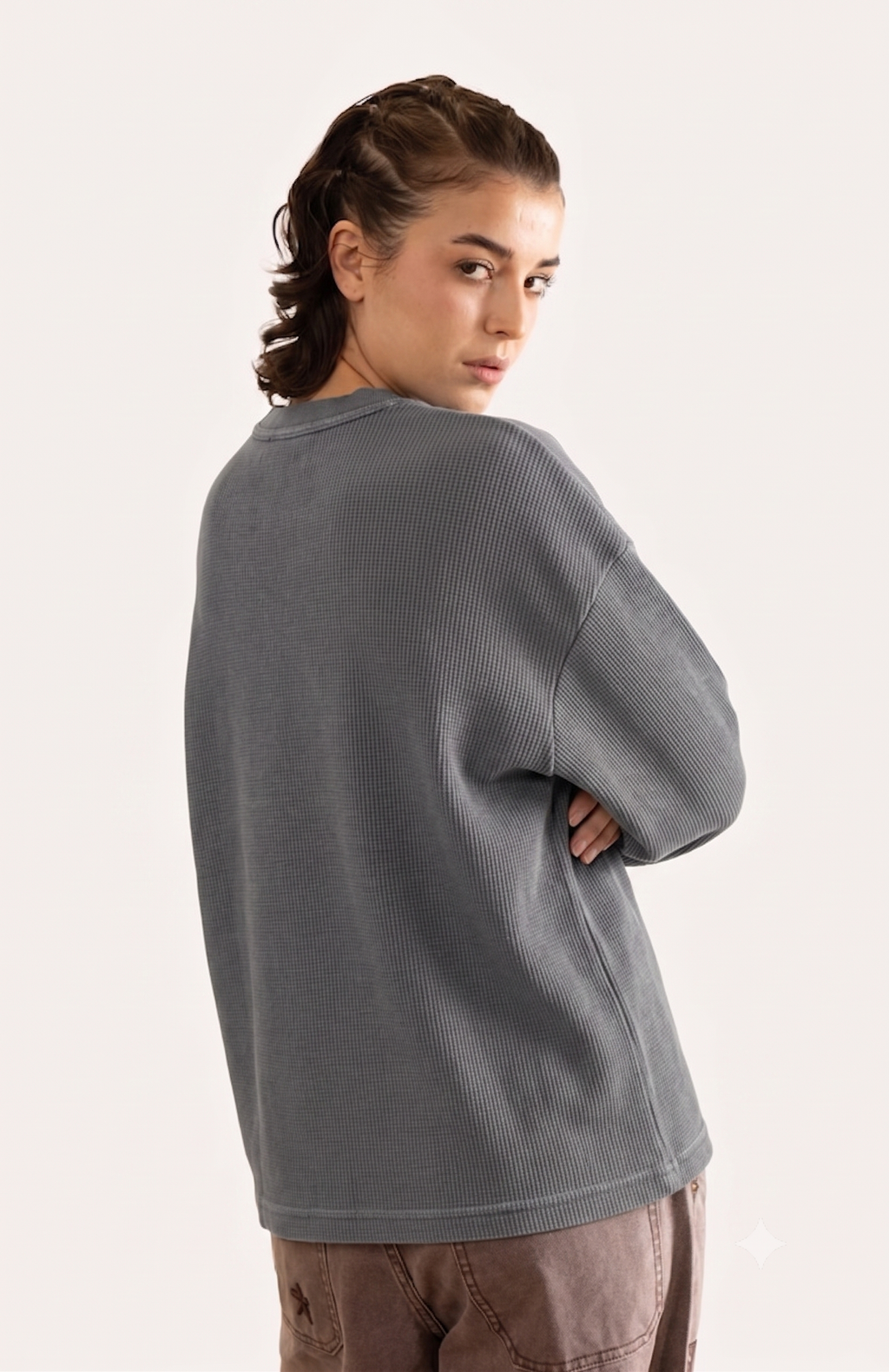 BLMN : Grey Waffle T shirt