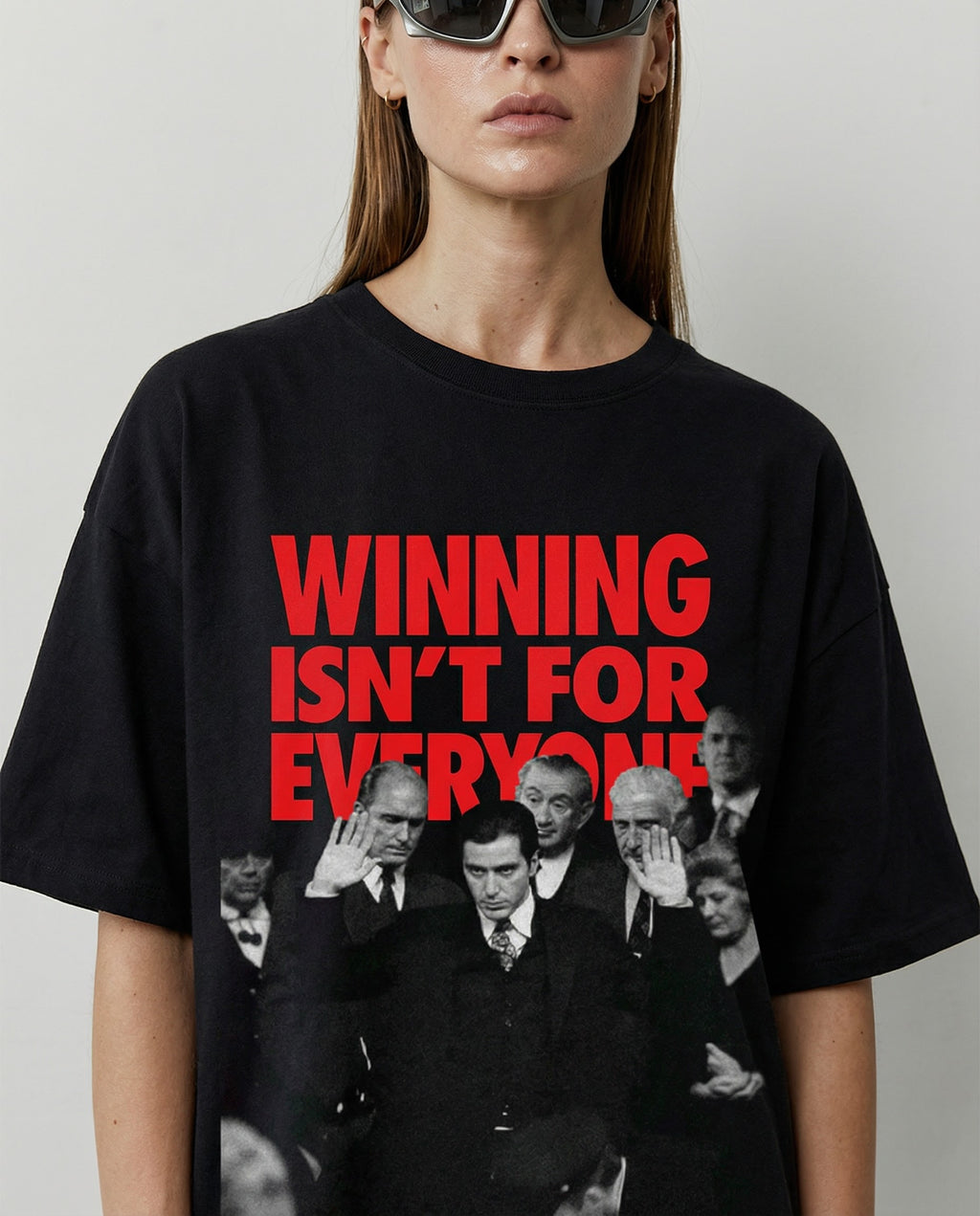 WINNING ISN'T FOR EVERYONE : GODATHER MEN'S PREMIUM OVERSIZED T-SHIRT