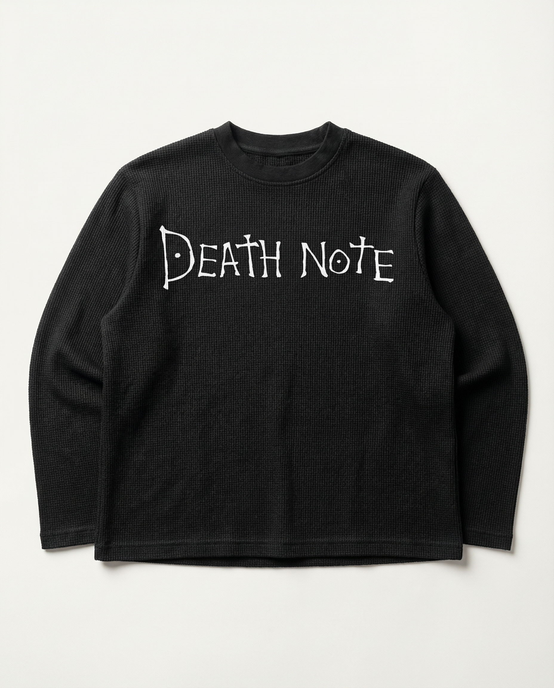 DEATH NOTE : wafle knit full sleeve T-shirt