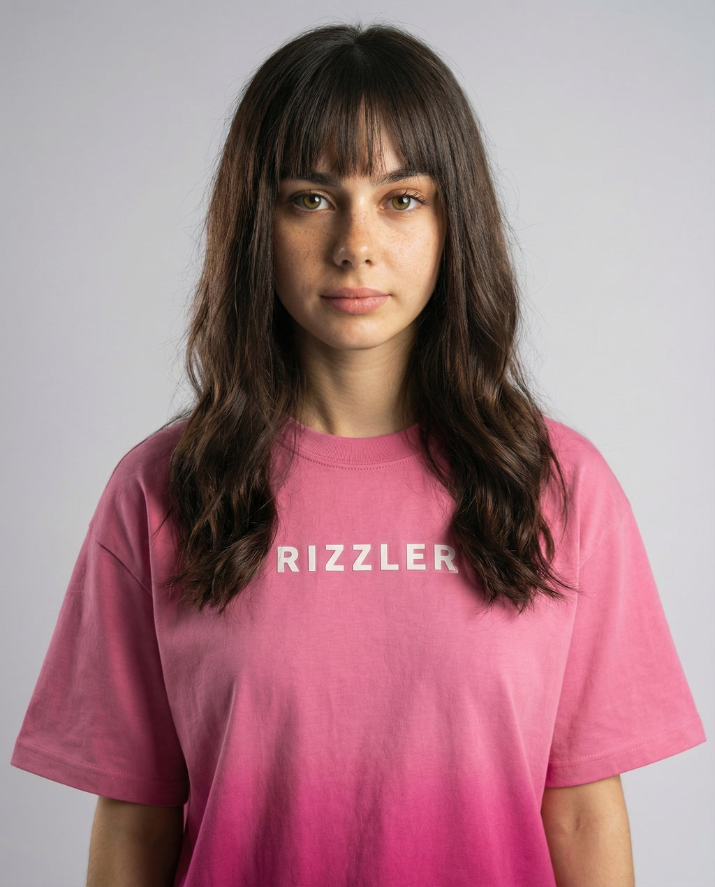 Open Eyes Chaos : Pink Sunfade Ombré Wash Boxy Fit T-shirt