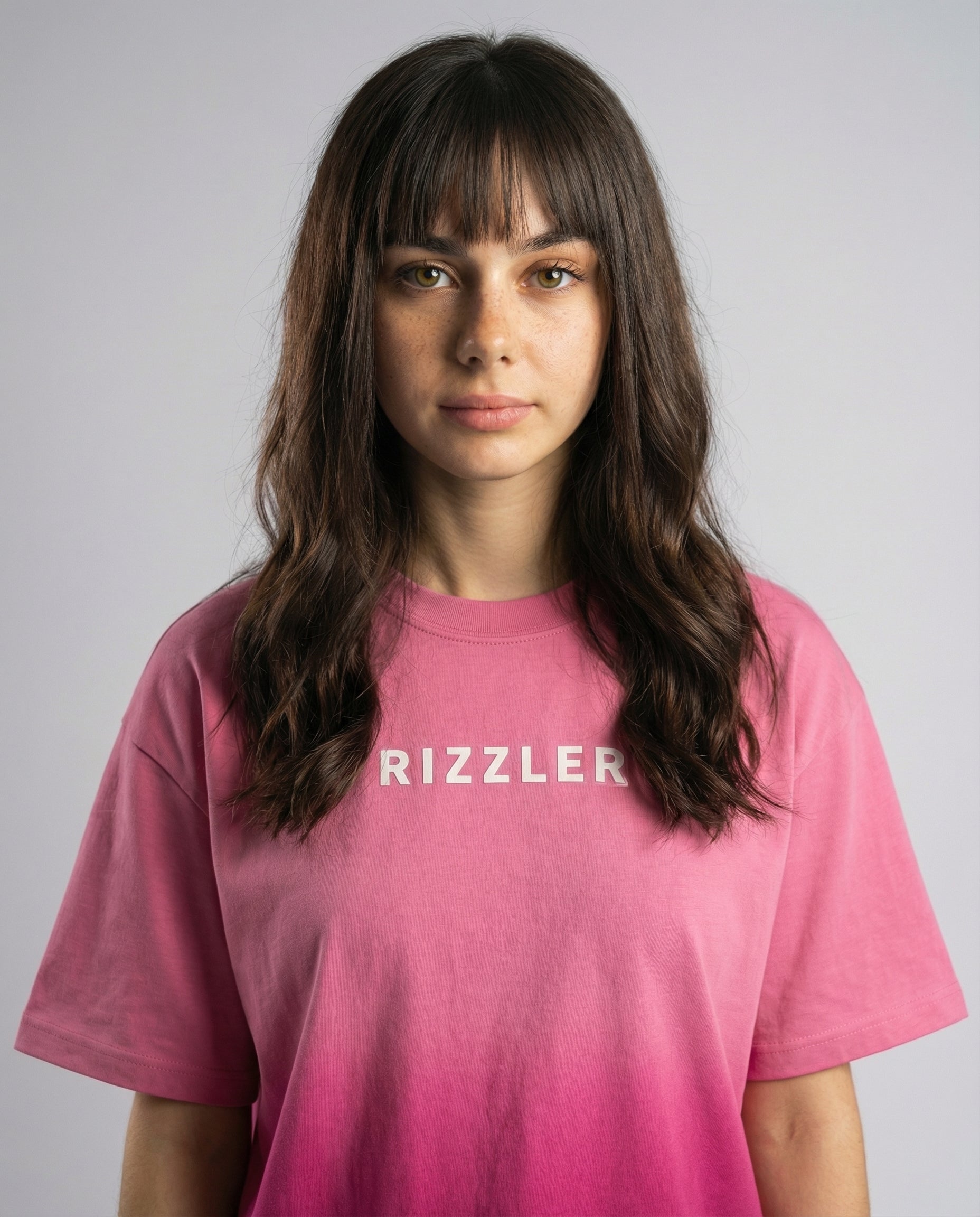 Open Eyes Chaos : Pink Sunfade Ombré Wash Boxy Fit T-shirt