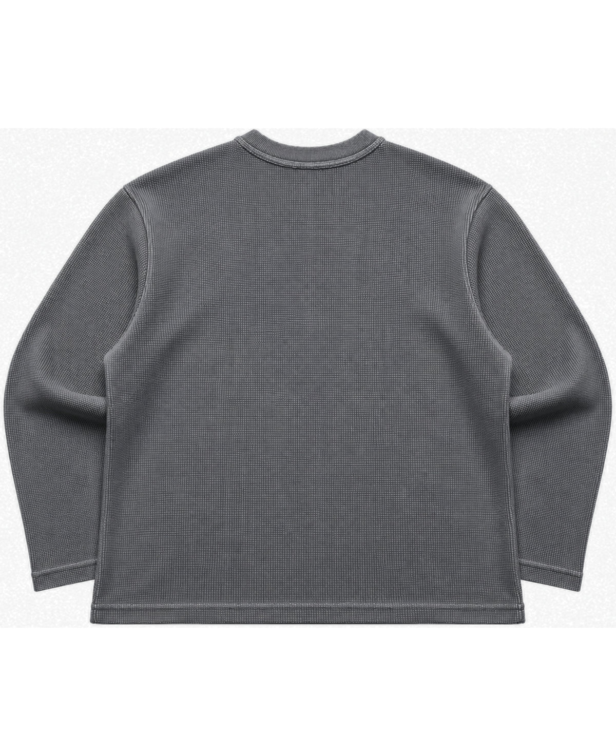 Acidwash waffle knit oversized full-sleeve Back Design