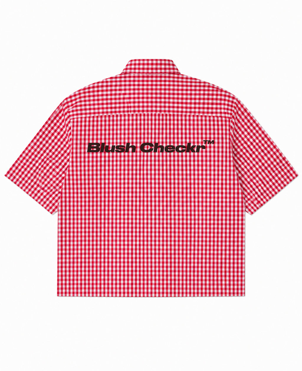 Red Picnic Oxford Boxy Shirt Back Design