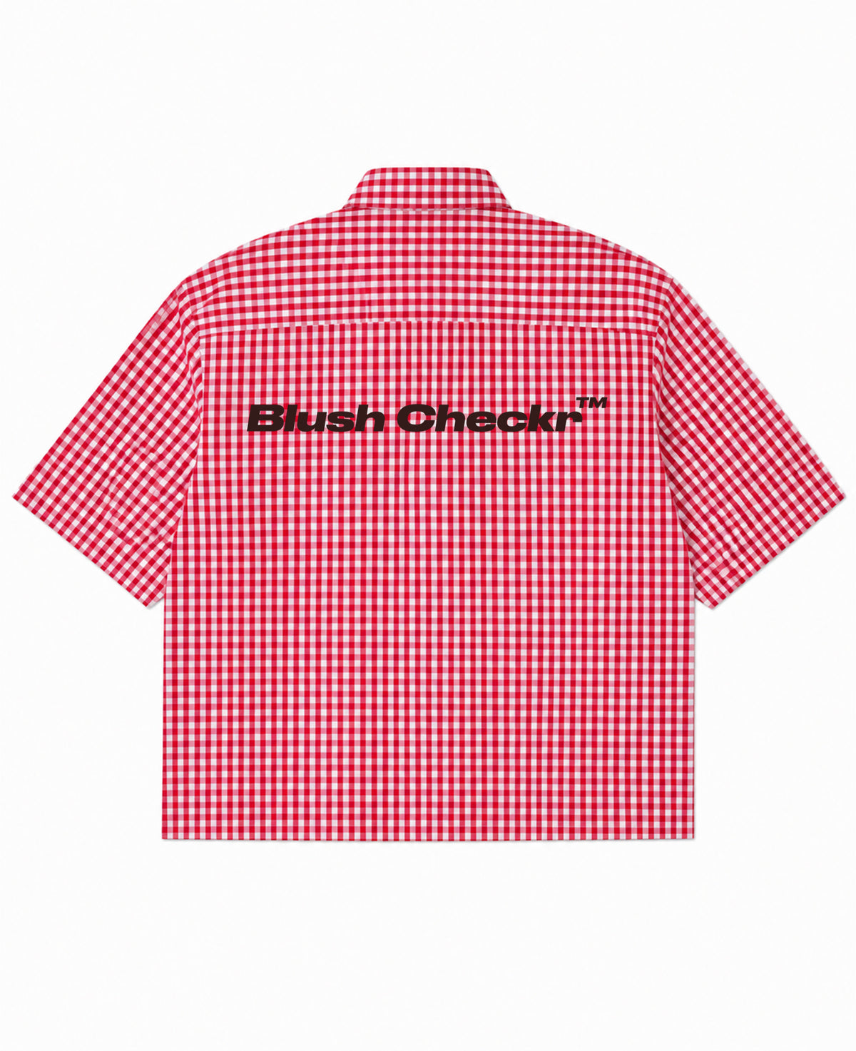 Red Picnic Oxford Boxy Shirt Back Design
