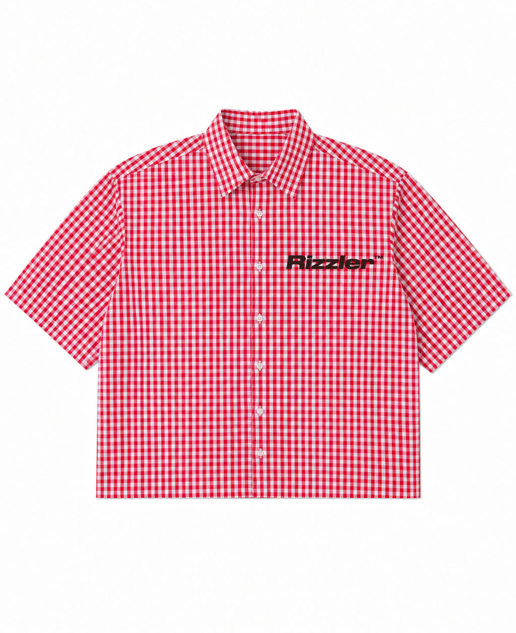 Red Picnic Oxford Boxy Shirt Front Design