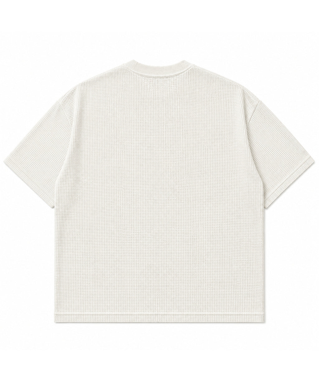 Off-white waffle boxy fit Back Design