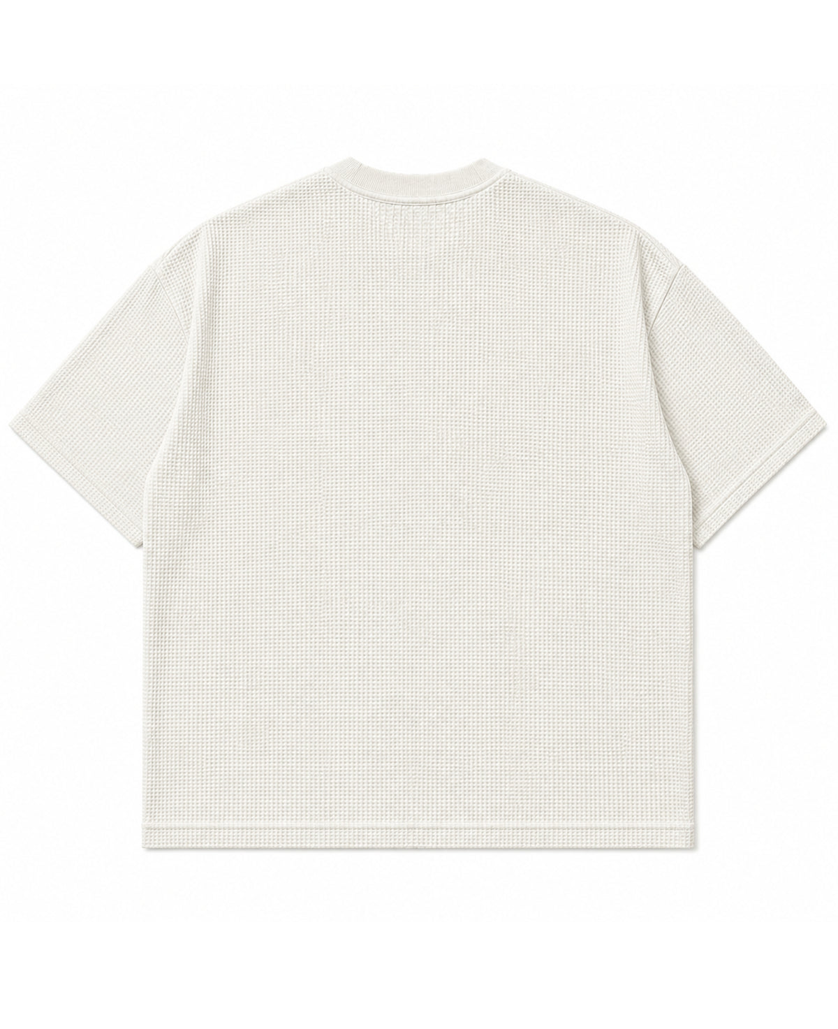 Off-white waffle boxy fit Back Design