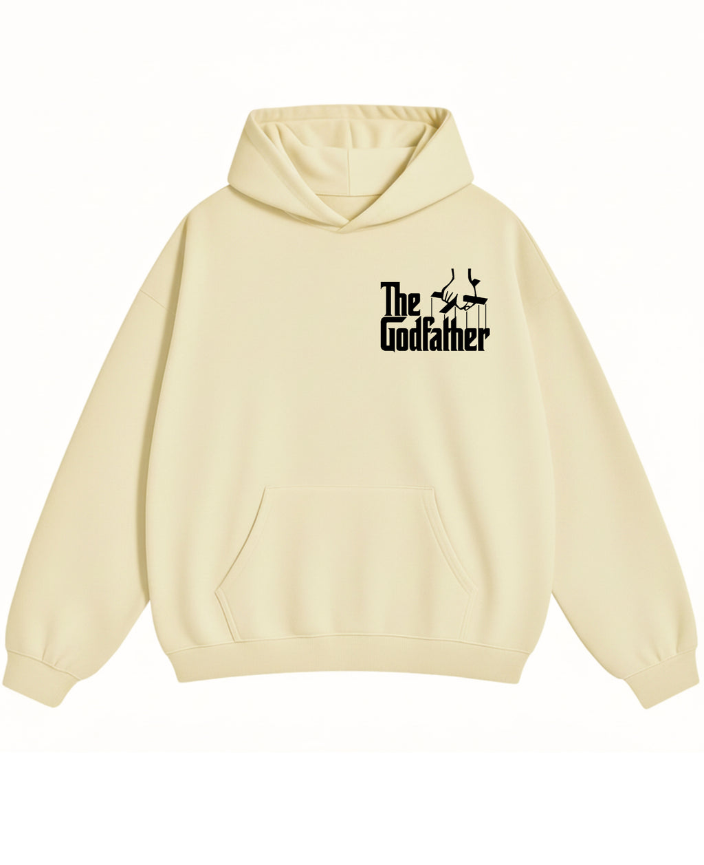 Cream Oversized Hoodie Front Design