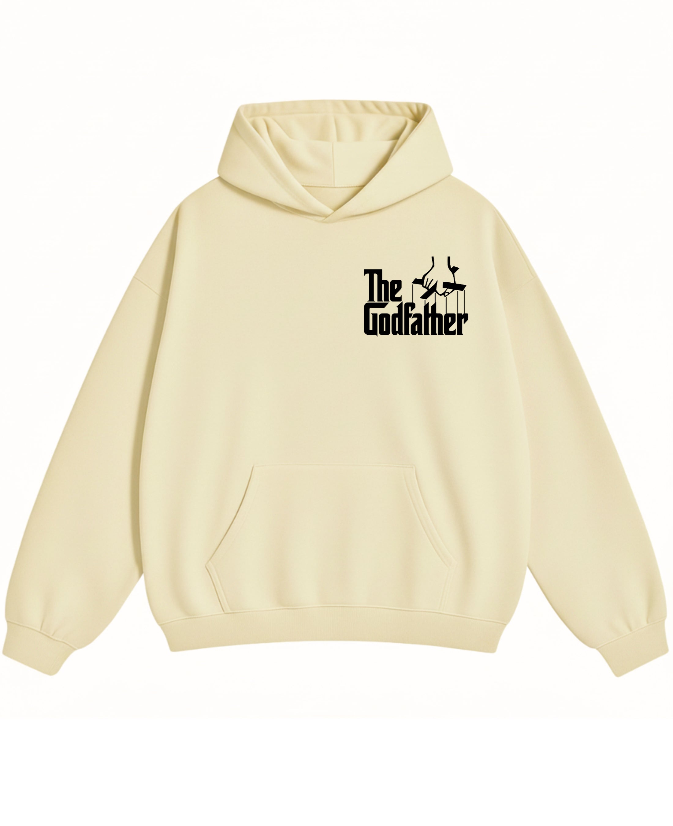 Cream Oversized Hoodie Front Design