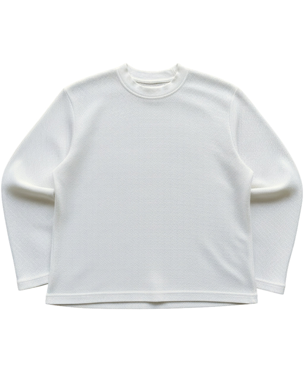 Off-white waffle knit oversized full-sleeve Front Design